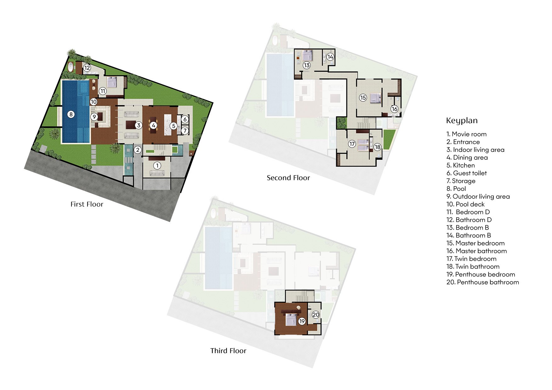 Five Palms Villa Floorplan